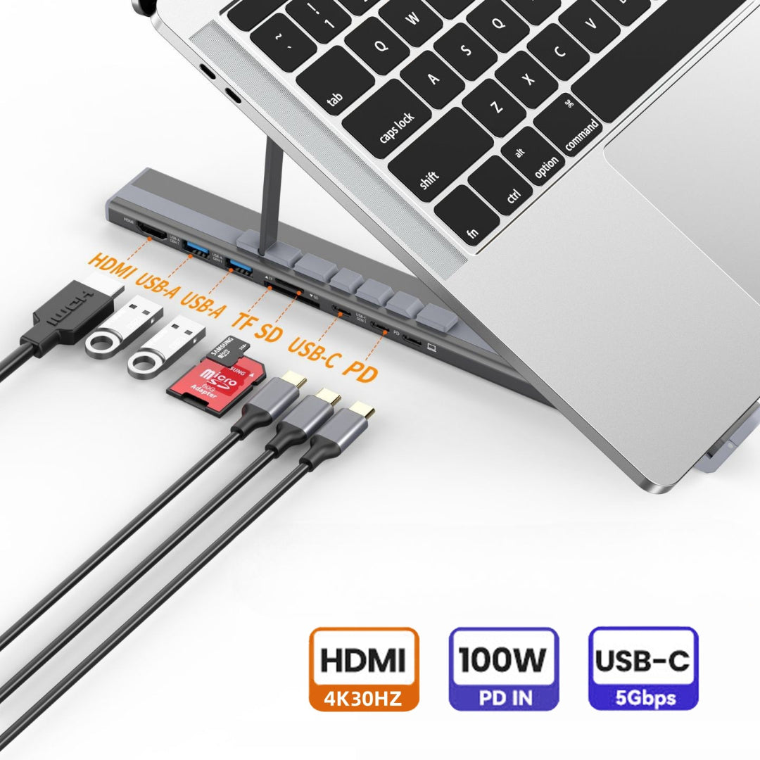 WOWストア 万能PCスタンド（USBハブ付き）
